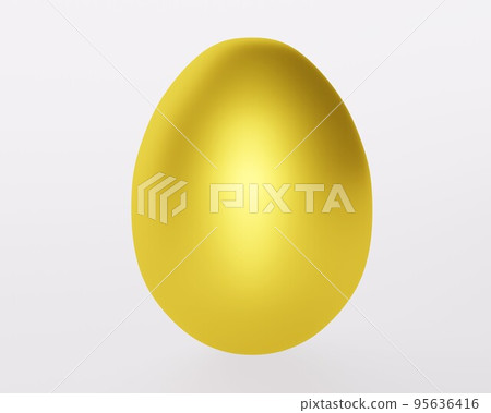 Golden easter egg on white background, 3d rendering Golden easter egg on white background, 3d rendering 95636416