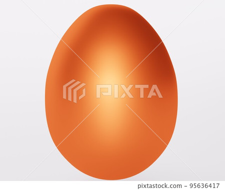 Egg on a white background. 3d redering 95636417