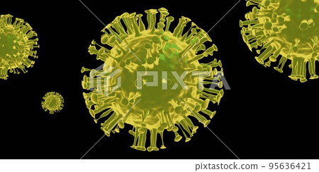 Coronavirus Covid-19 outbreak and coronaviruses influenza background as dangerous flu strain cases as a pandemic medical health risk concept with disease cell as a 3D render Coronavirus Covid-19 outbreak and coronaviruses influenza background as dangerous flu strain cases as a pandemic medical health risk concept with disease cell as a 3D render 95636421