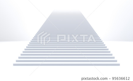 White background, steps of stairs leading up to heaven White background, steps of stairs leading up to heaven 95636612
