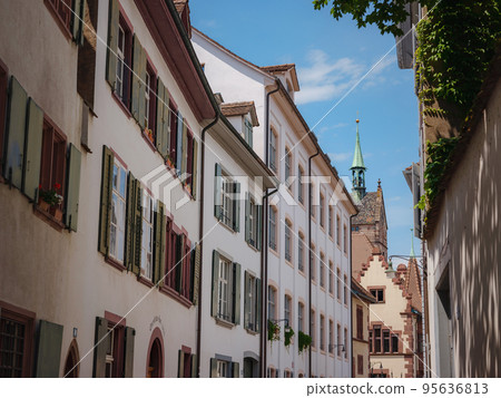 Buildings in the city centre of Basel , Switzerland Buildings in the city centre of Basel , Switzerland 95636813