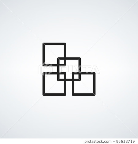 Sort icon, sorting boxes symbol sorting elements linear icon. Stock vector illustration isolated on white background. 95638719