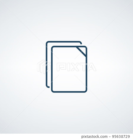 Copy content or document icon. Copy file symbol. Stock vector illustration isolated on white background. 95638729