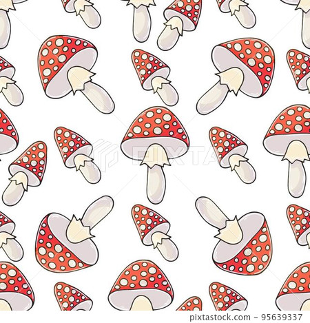 Autumn mood. Illustration in hand draw style. Seamless pattern 95639337