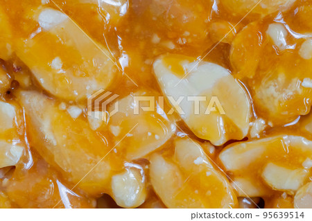 Top view: granola peanut bar - Gozinaki - close up Top view: granola peanut bar - Gozinaki - close up 95639514