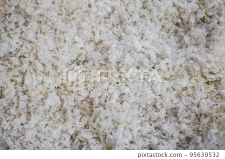 Recycling, renewable resource - heap of secondary soft plastic granules Recycling, renewable resource - heap of secondary soft plastic granules 95639532
