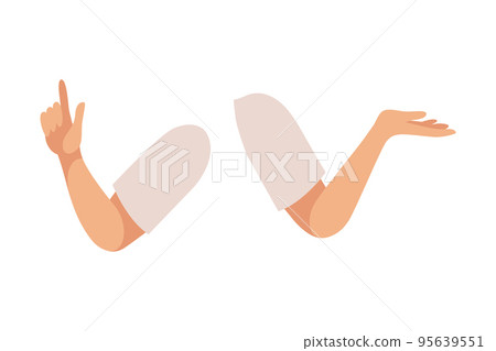 Man Character Arms as Constructor with Separated Body Part Vector Set Man Character Arms as Constructor with Separated Body Part Vector Set 95639551