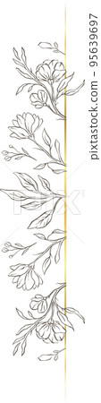 Floral divider frame wedding live nature beauty 95639697
