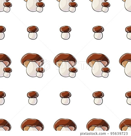 Autumn mood. Illustration in hand draw style. Seamless pattern 95639723