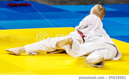 Two boys fighter compete in Judo Two boys fighter compete in Judo 95639982