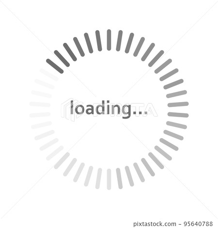 Circle scale download status, download progress on white background - Vector 95640788