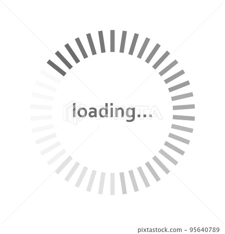 Circle scale download status, download progress on white background - Vector 95640789
