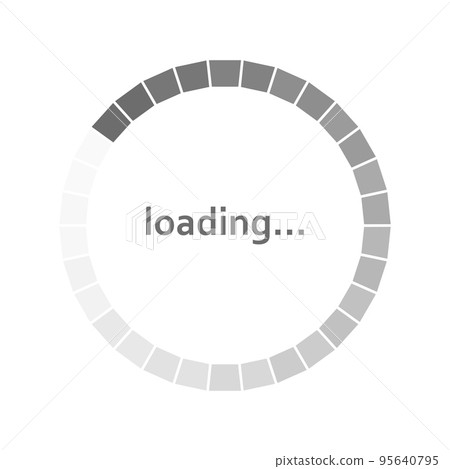 Circle scale download status, download progress on white background - Vector 95640795