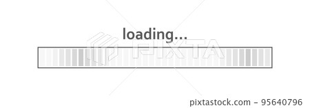 Download status scale, download progress on white background - Vector Download status scale, download progress on white background - Vector 95640796