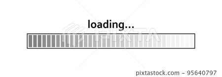 Download status scale, download progress on white background - Vector 95640797
