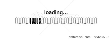 Download status scale, download progress on white background - Vector Download status scale, download progress on white background - Vector 95640798