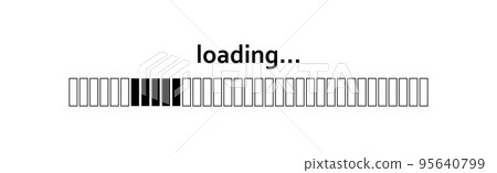 Download status scale, download progress on white background - Vector Download status scale, download progress on white background - Vector 95640799