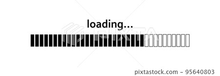 Download status scale, download progress on white background - Vector 95640803