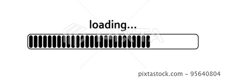 Download status scale, download progress on white background - Vector Download status scale, download progress on white background - Vector 95640804