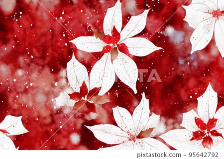 Watercolor Christmas tree. Red decorative background. New year Watercolor Christmas tree. Red decorative background. New year 95642792