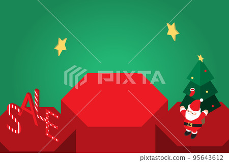 Christmas isometric discount sale banner template with podium promotion for advertising with Santa Claus Christmas isometric discount sale banner template with podium promotion for advertising with Santa Claus 95643612