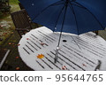 Snow and umbrella 95644765