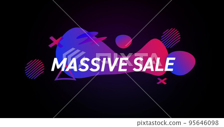Massive Sale advertisement in Retro Eighties style. Massive Sale advertisement in Retro Eighties style. 95646098