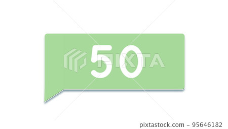 Image of 50 notifications on white background 95646182