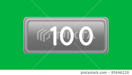 Image of 100 notifications on green background Image of 100 notifications on green background 95646228