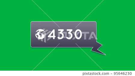 Image of 4220 messages on green background Image of 4220 messages on green background 95646230
