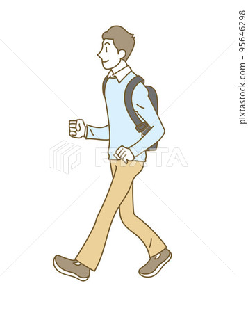 Young men walking 95646298