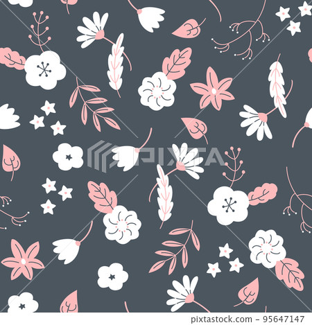 Botanical floral seamless pattern Botanical floral seamless pattern 95647147