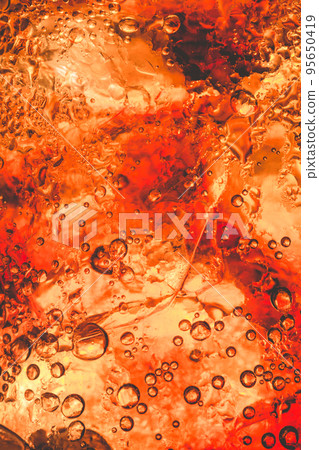 cola drink with ice cubes texture and bubble cola drink with ice cubes texture and bubble 95650419