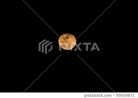 full moon isolated with black background 95650631