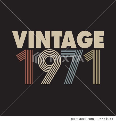 1971 vector vintage retro tshirt design  95651033