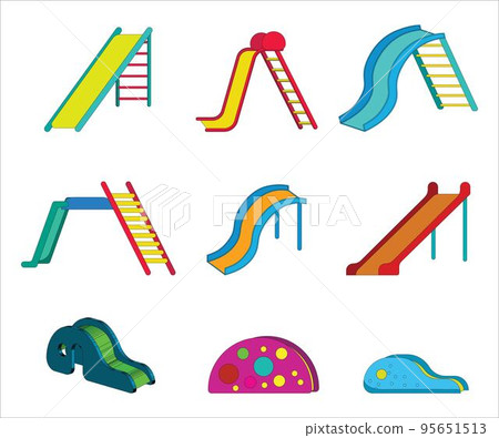 Collection of Slide Kids Colorful Vector Collection of Slide Kids Colorful Vector 95651513