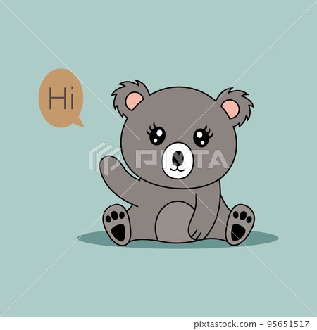 Cute Koala Animal Greet Vector Cute Koala Animal Greet Vector 95651517