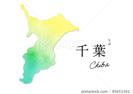 千葉水彩插圖地圖 千葉水彩插圖地圖 95651562
