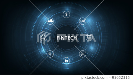 Concept of Financial technology,banking and money transaction. Concept of Financial technology,banking and money transaction. 95652315