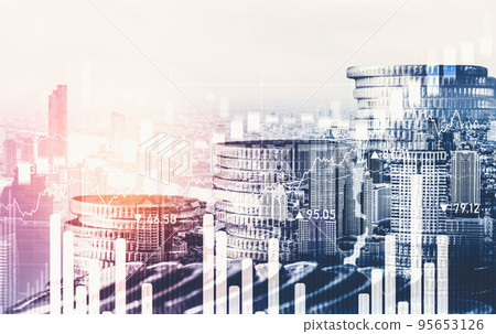 Finance and money technology background concept of business prosperity and asset 95653126