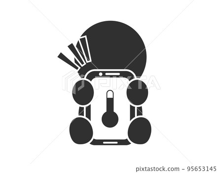 Smartphone high temperature human Smartphone high temperature human 95653145