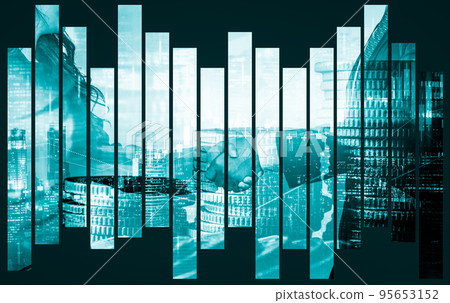 Business handshake on finance prosperity and money technology asset background Business handshake on finance prosperity and money technology asset background 95653152