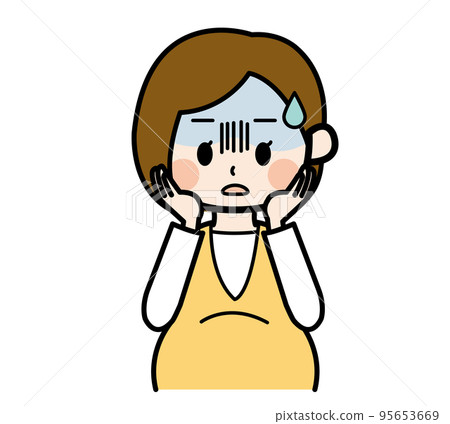 變得焦慮的孕婦 95653669