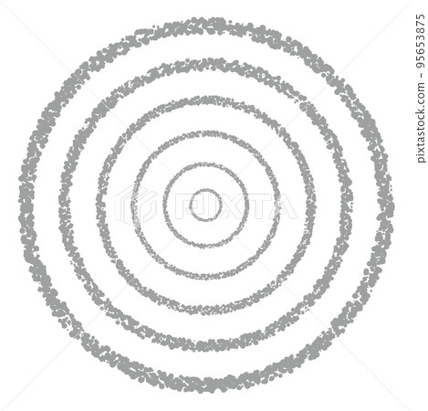 Crayon material Circle set with different line thickness 95653875