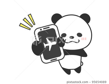 智能手機飛行模式熊貓 95654089