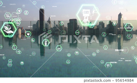 Green city technology shifting towards sustainable alteration concept Green city technology shifting towards sustainable alteration concept 95654984