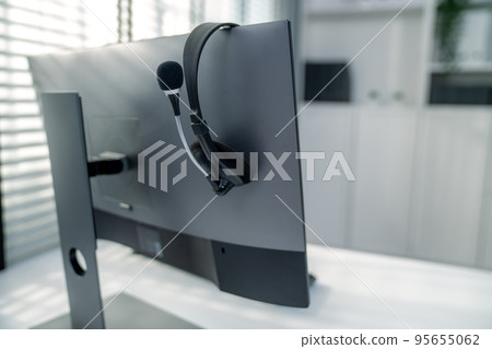 Essential equipment concept for competent online operators. 95655062