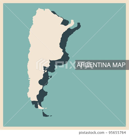 Vintage Argentina Map Vector Vintage Argentina Map Vector 95655764