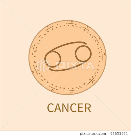 Icon Cancer Zodiac Decoration colorful Vector Icon Cancer Zodiac Decoration colorful Vector 95655951
