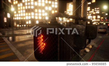 Beautiful Hyperlapse timelapse of night Miami city traffic 95656085